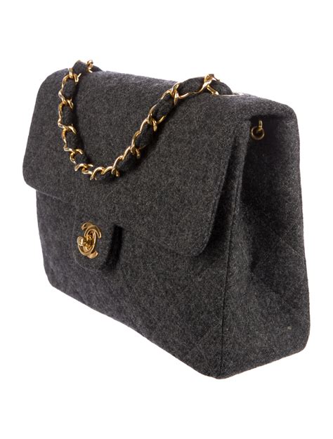 chanel wool flap